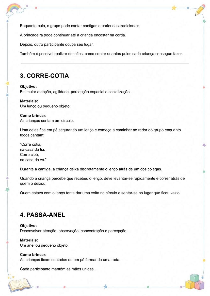 Brincadeiras folclórias para imprimir para crianças pdf página 3